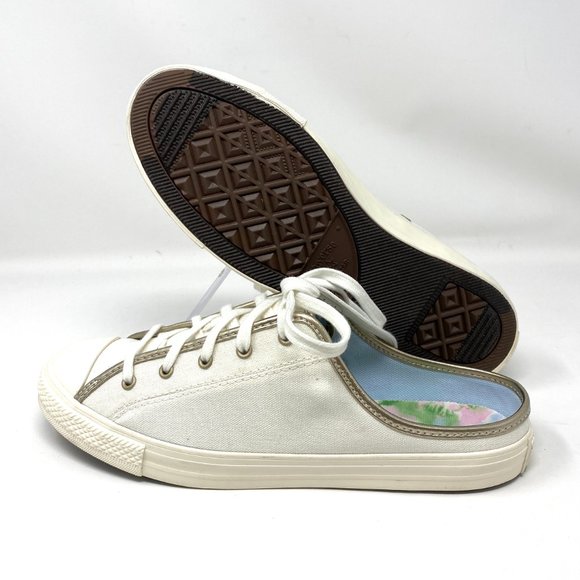 🔥HOT SALE🔥Converse Sandal Women's 570769F CTAS DAINTY MULE SLIP On Gold Canvas - Picture 5 of 10